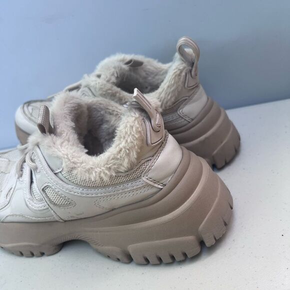 Zara Faux Fur Lined Chunky Sneakers Size 38 - Picture 6 of 8